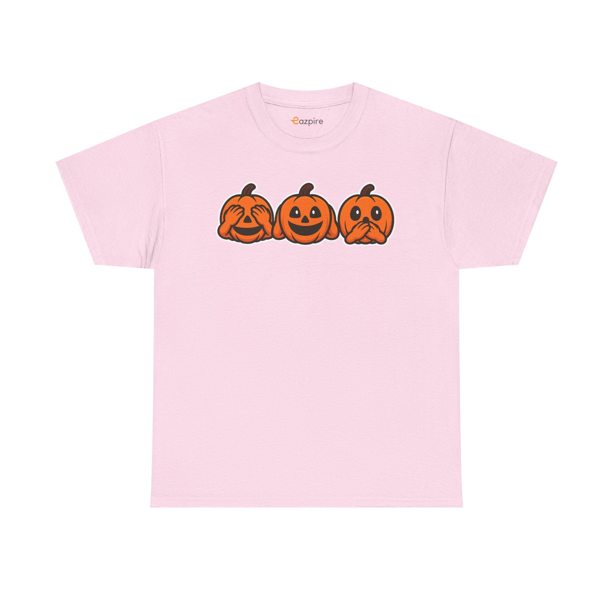 Unisex Cotton T-Shirt - See No Evil Pumpkin Tee – Cozy Fall Sweatshirt for Halloween Lovers