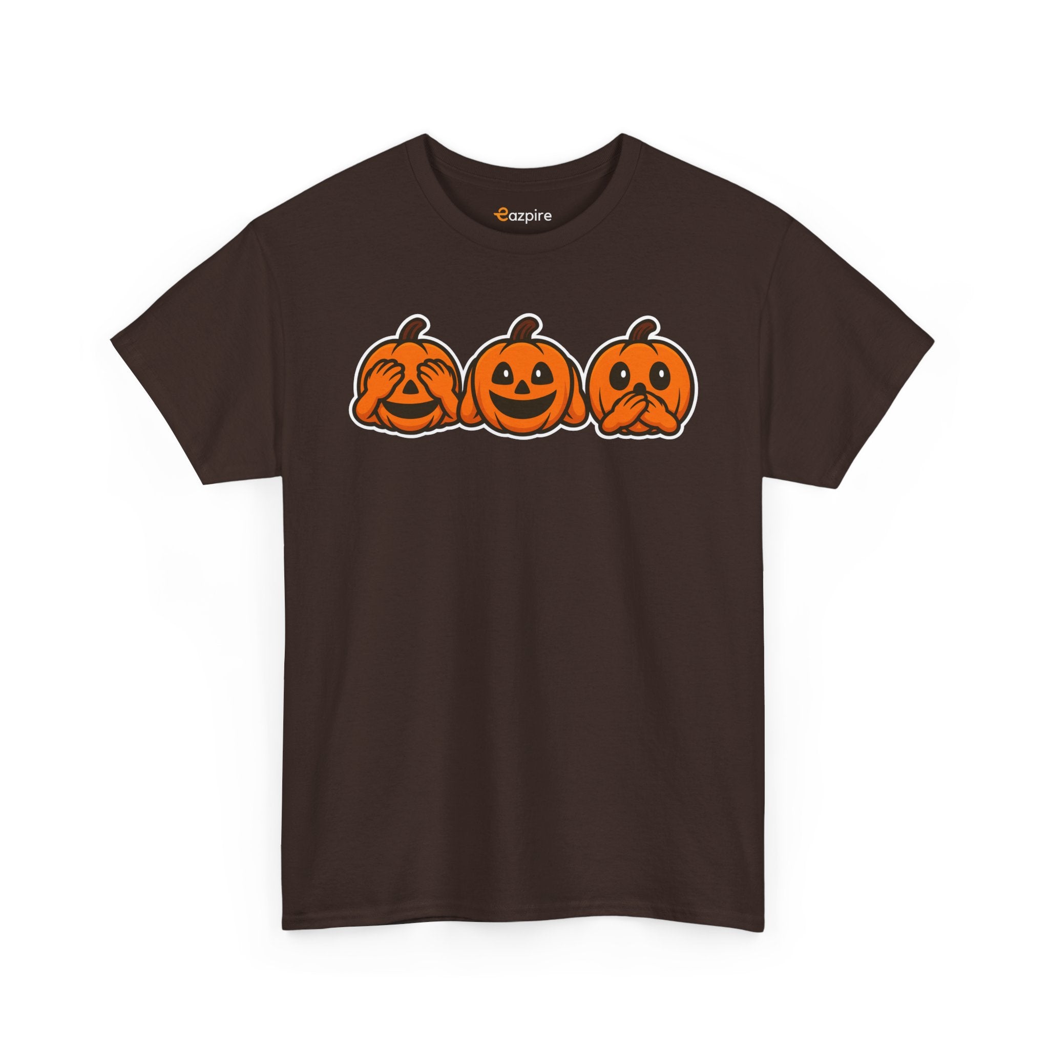 Unisex Cotton T-Shirt - See No Evil Pumpkin Tee – Cozy Fall Sweatshirt for Halloween Lovers