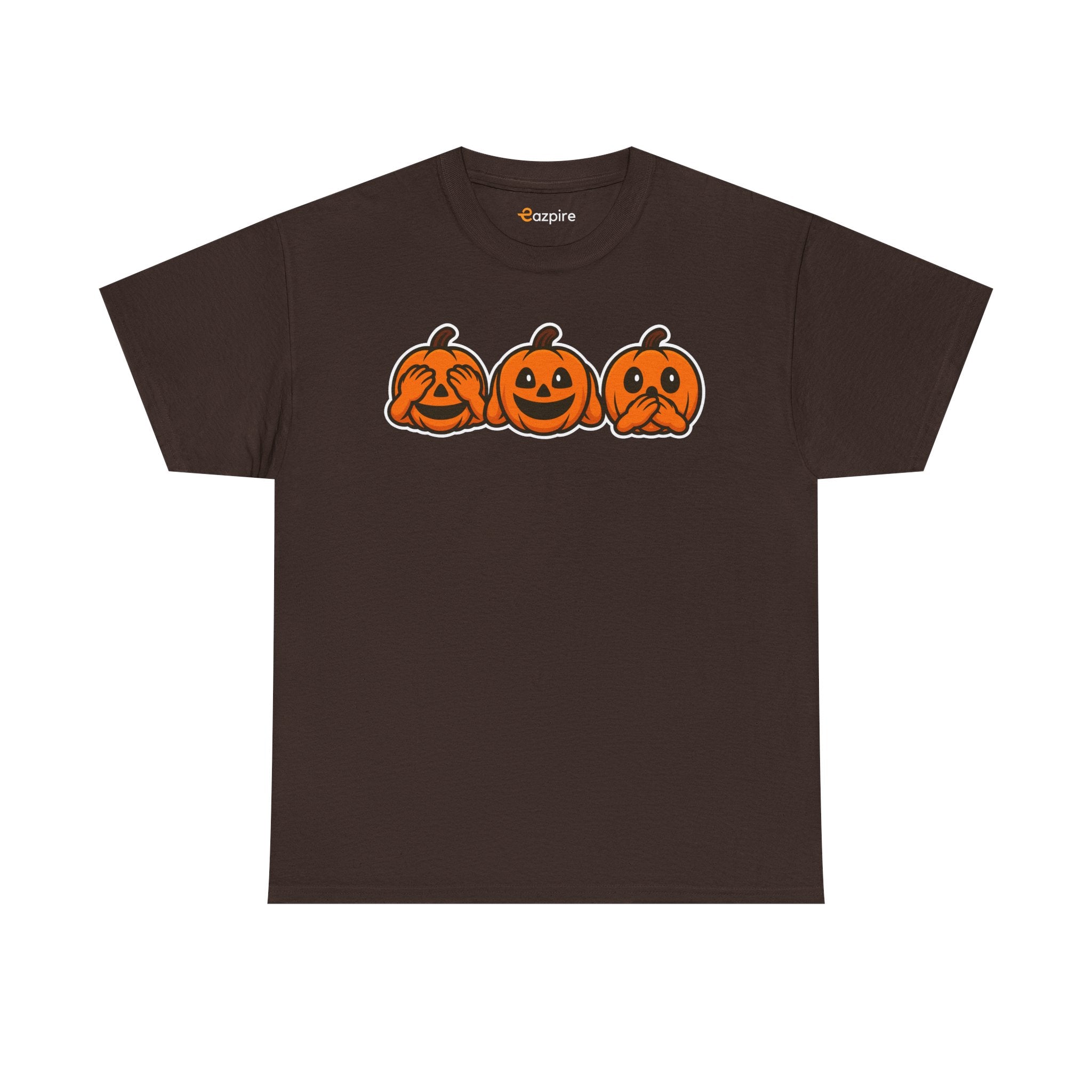 Unisex Cotton T-Shirt - See No Evil Pumpkin Tee – Cozy Fall Sweatshirt for Halloween Lovers