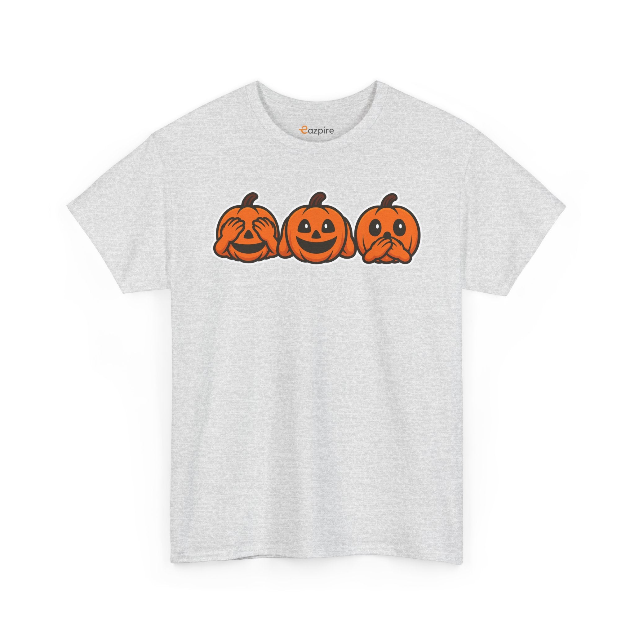 Unisex Cotton T-Shirt - See No Evil Pumpkin Tee – Cozy Fall Sweatshirt for Halloween Lovers