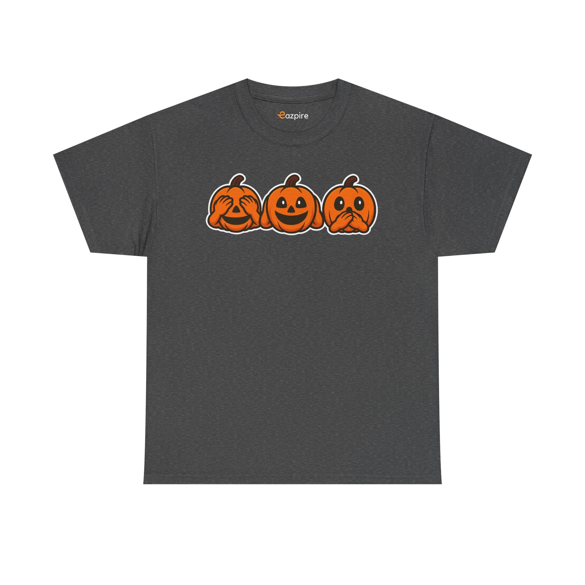 Unisex Cotton T-Shirt - See No Evil Pumpkin Tee – Cozy Fall Sweatshirt for Halloween Lovers