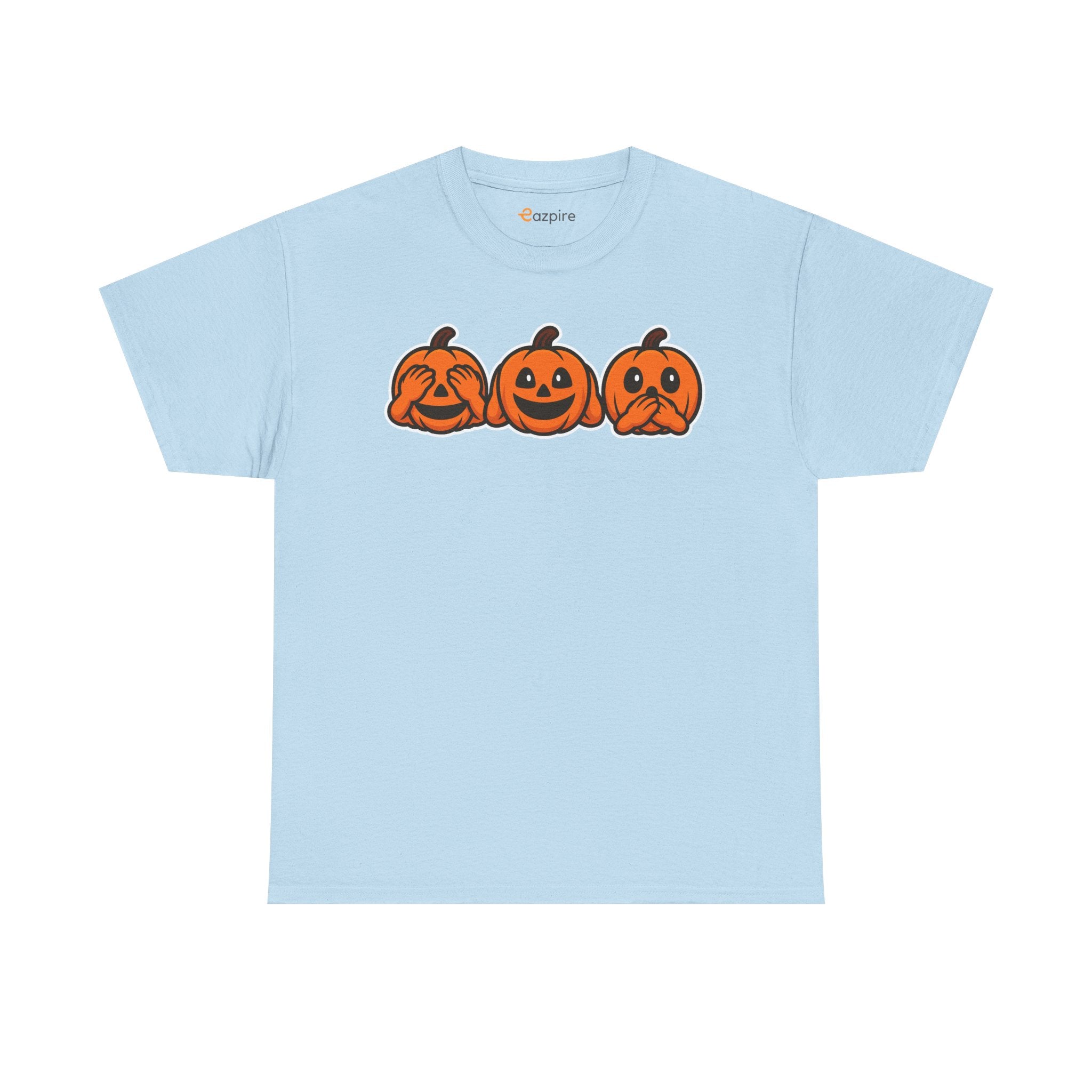 Unisex Cotton T-Shirt - See No Evil Pumpkin Tee – Cozy Fall Sweatshirt for Halloween Lovers