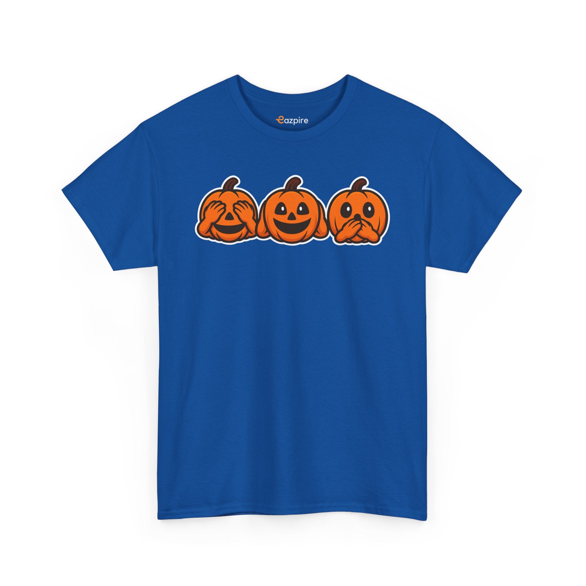 Unisex Cotton T-Shirt - See No Evil Pumpkin Tee – Cozy Fall Sweatshirt for Halloween Lovers