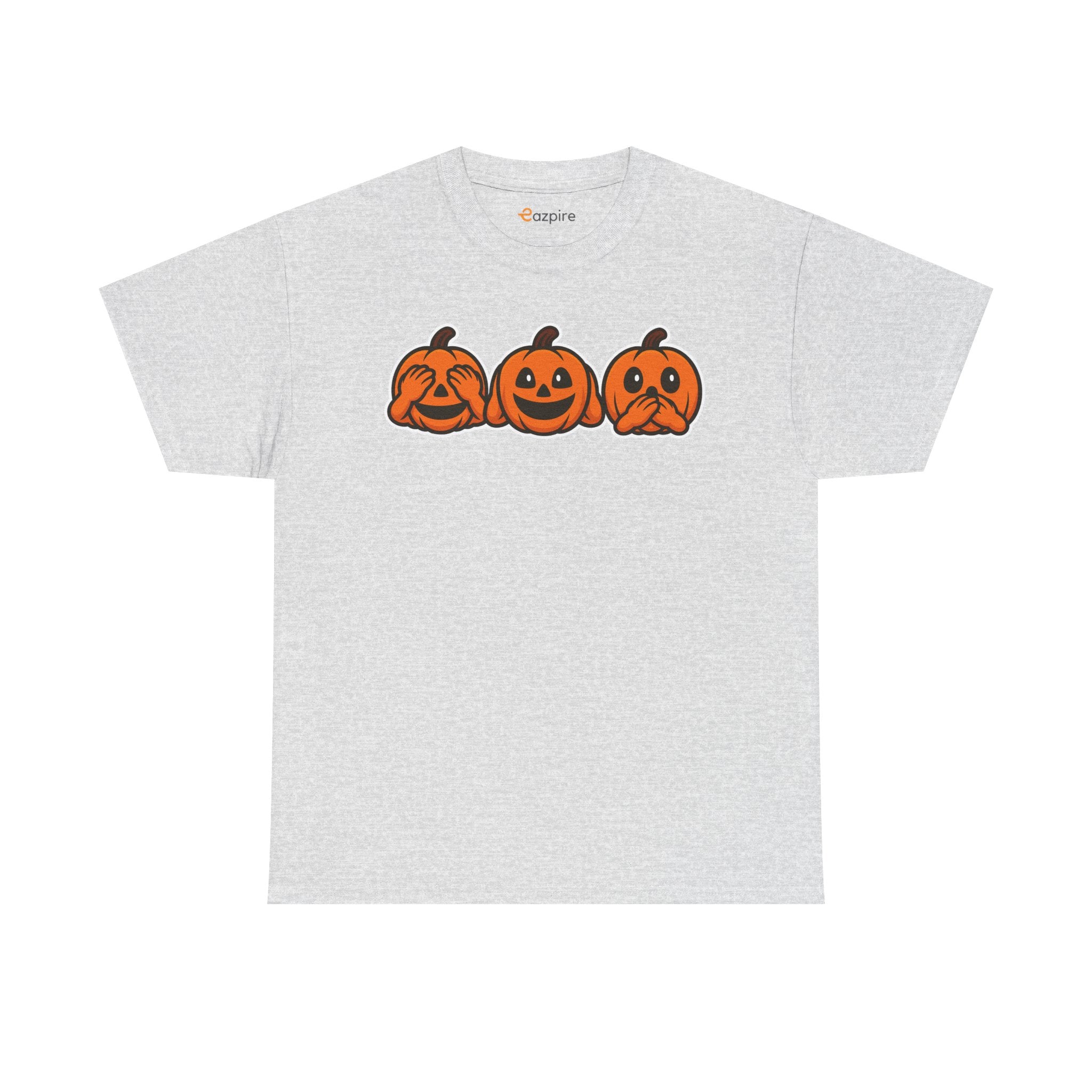 Unisex Cotton T-Shirt - See No Evil Pumpkin Tee – Cozy Fall Sweatshirt for Halloween Lovers