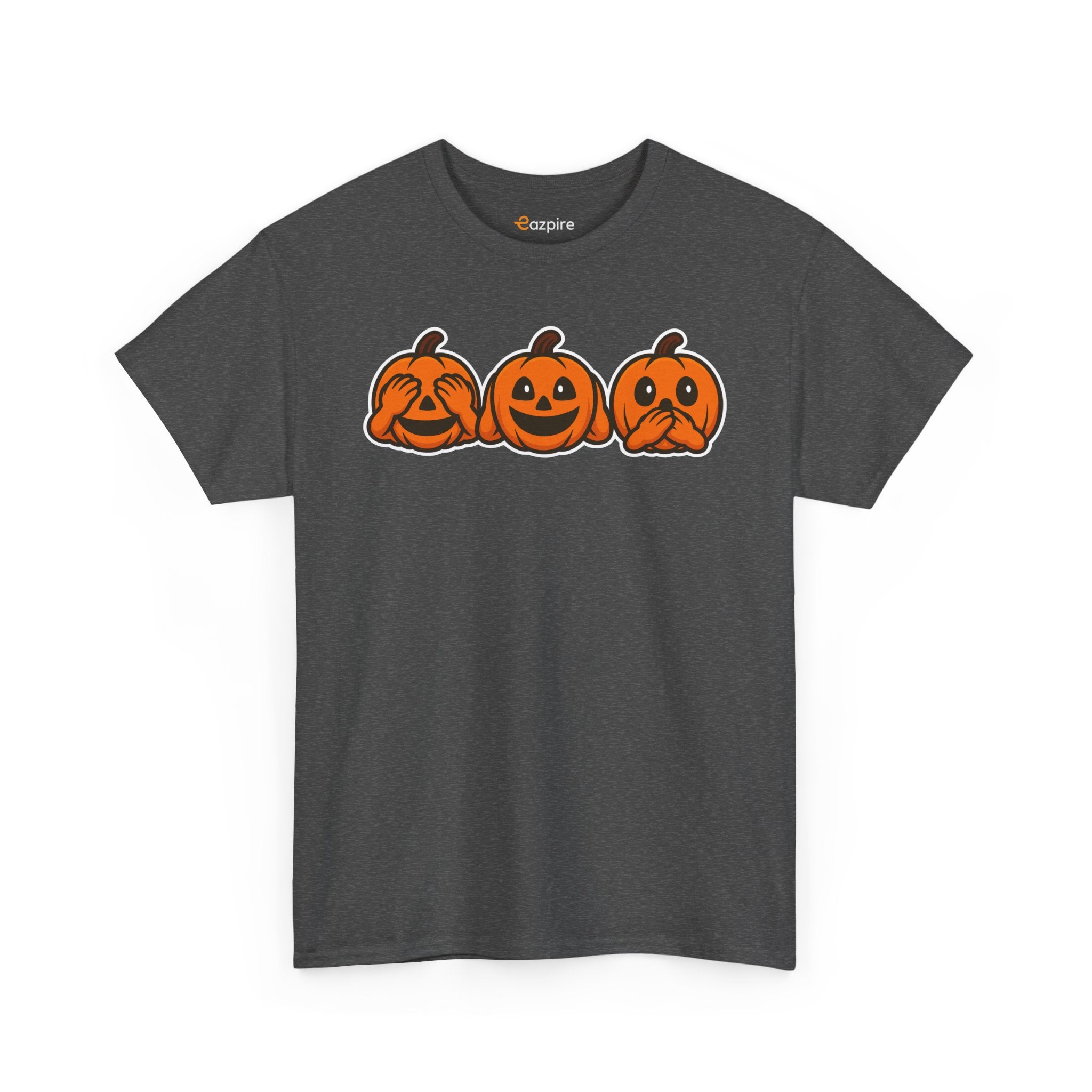 Unisex Cotton T-Shirt - See No Evil Pumpkin Tee – Cozy Fall Sweatshirt for Halloween Lovers