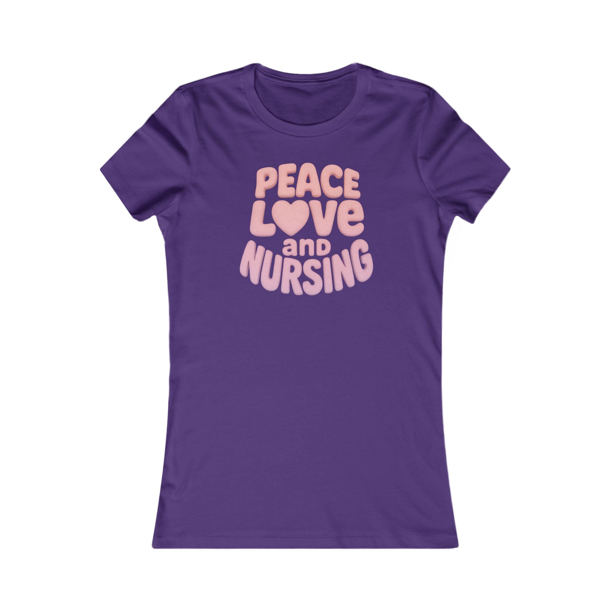 Peace, Love, and Nursing Tee - Women's Favorite Graphic T-Shirt, Nurse Gift, Healthcare Apparel