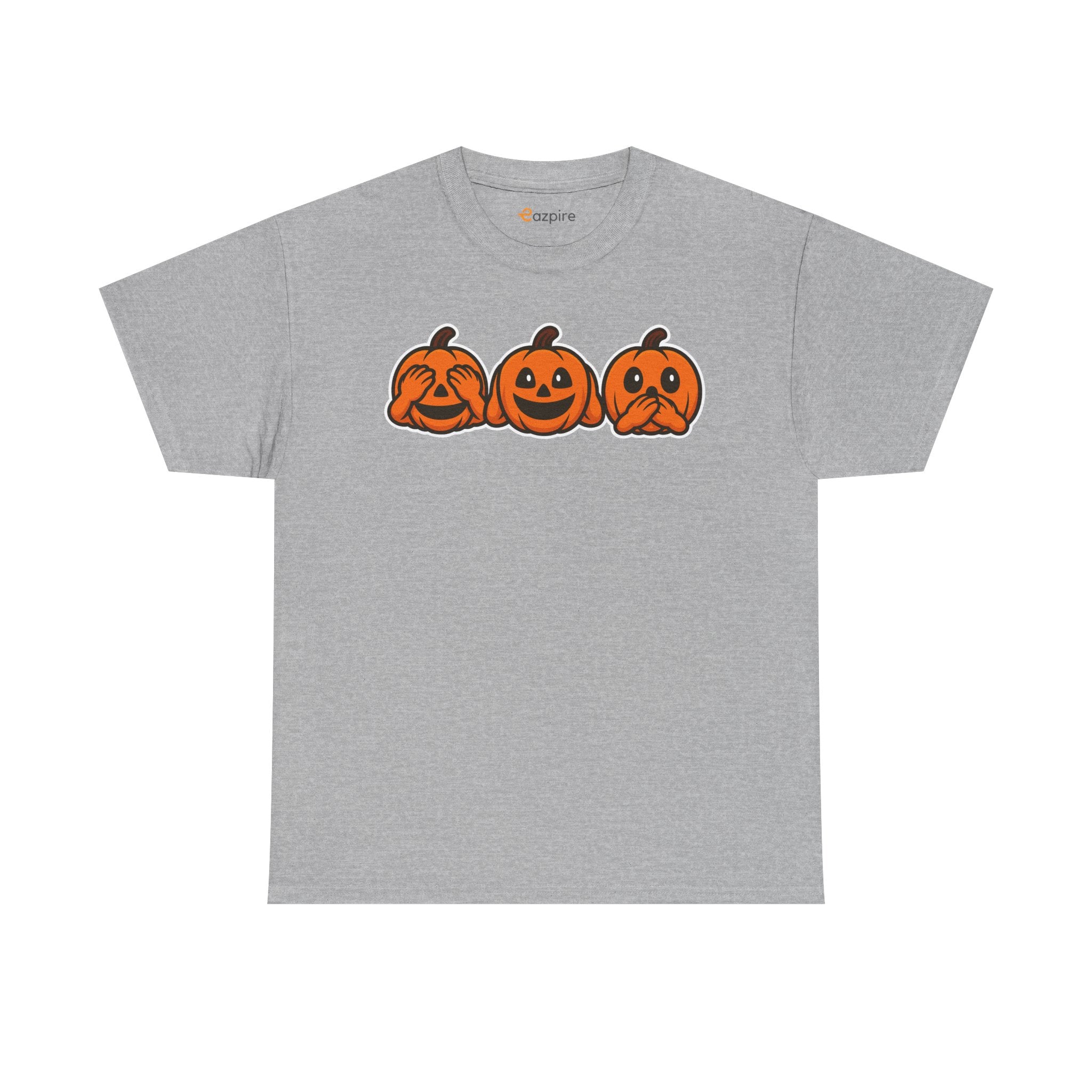 Unisex Cotton T-Shirt - See No Evil Pumpkin Tee – Cozy Fall Sweatshirt for Halloween Lovers