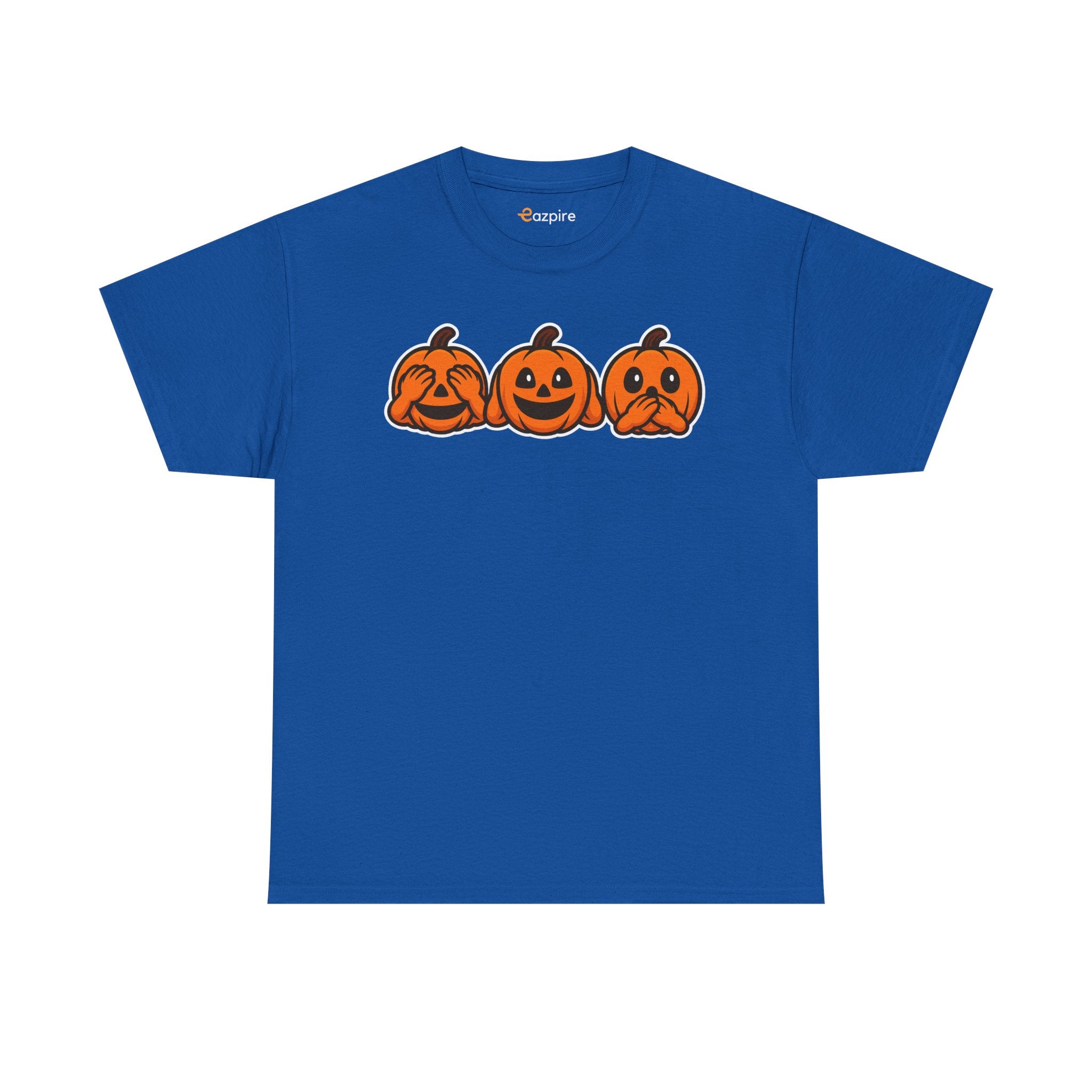 Unisex Cotton T-Shirt - See No Evil Pumpkin Tee – Cozy Fall Sweatshirt for Halloween Lovers