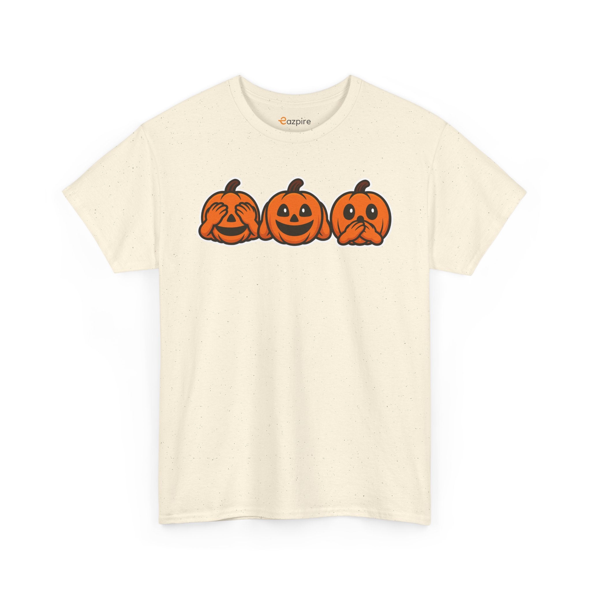 Unisex Cotton T-Shirt - See No Evil Pumpkin Tee – Cozy Fall Sweatshirt for Halloween Lovers